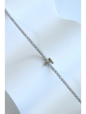 İthal Seri T Harfi Su Yolu Kadın Çelik Bileklik Kararmaz Renk Atmaz