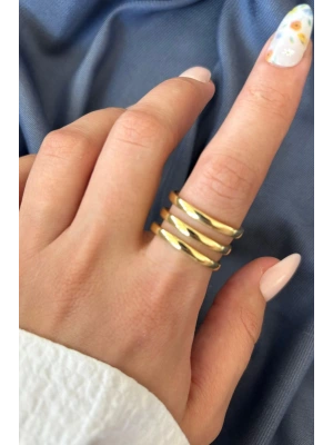 Yeni Sezon Quadra Tasarım Ayarlanabilir Kadın Yüzük