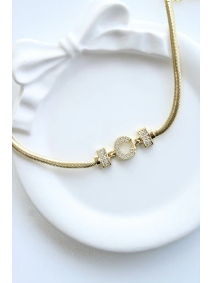 İthal Seri C Harfi Balık Sırtı Zincirli Kadın Çelik Bileklik Kararmaz Renk Atmaz