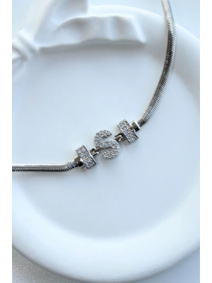 İthal Seri S Harfi Balık Sırtı Zincirli Kadın Çelik Bileklik Kararmaz Renk Atmaz