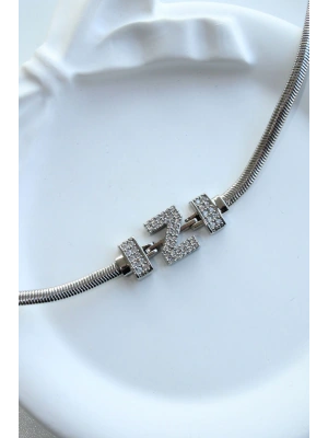 İthal Seri Z Harfi Balık Sırtı Zincirli Kadın Çelik Bileklik Kararmaz Renk Atmaz