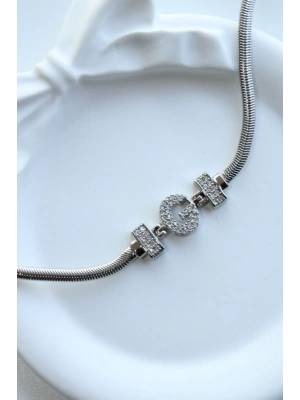 İthal Seri G Harfi Balık Sırtı Zincirli Kadın Çelik Bileklik Kararmaz Renk Atmaz