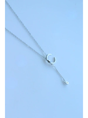 Uzak Şehir C Harfli Çelik Alya Kolye Kararmaz Renk Atmaz