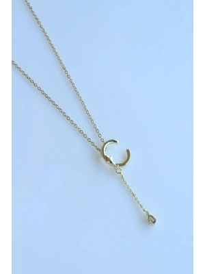 Uzak Şehir C Harfli Çelik Alya Kolye Kararmaz Renk Atmaz