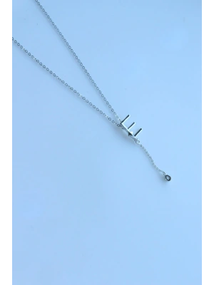 Uzak Şehir E Harfli Çelik Alya Kolye Kararmaz Renk Atmaz