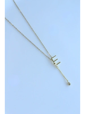 Uzak Şehir E Harfli Çelik Alya Kolye Kararmaz Renk Atmaz