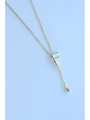 Uzak Şehir F Harfli Çelik Alya Kolye Kararmaz Renk Atmaz