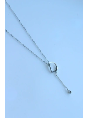 Uzak Şehir D Harfli Çelik Alya Kolye Kararmaz Renk Atmaz