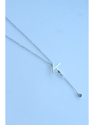 Uzak Şehir K Harfli Çelik Alya Kolye Kararmaz Renk Atmaz