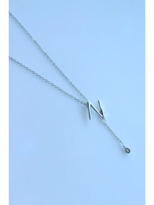 Uzak Şehir N Harfli Çelik Alya Kolye Kararmaz Renk Atmaz