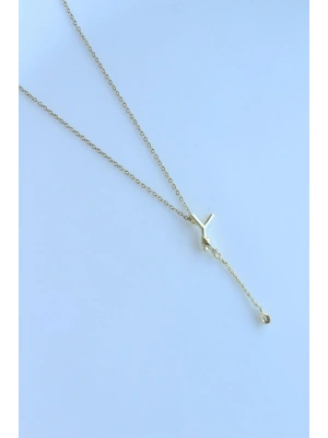 Uzak Şehir Y Harfli Çelik Alya Kolye Kararmaz Renk Atmaz