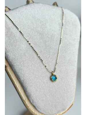 Özel Seri Calm Ocean Tasarım Ezme Zincirli 60 Cm Kadın Çelik Kolye