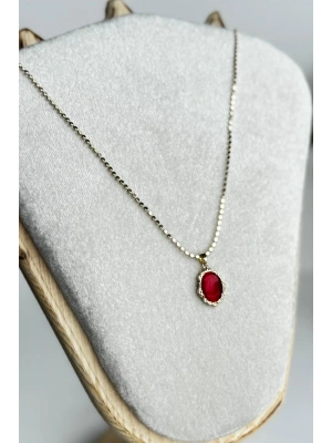 Özel Seri Scarlet Grace Tasarım Arpa Zincirli 60 Cm Kadın Çelik Kolye