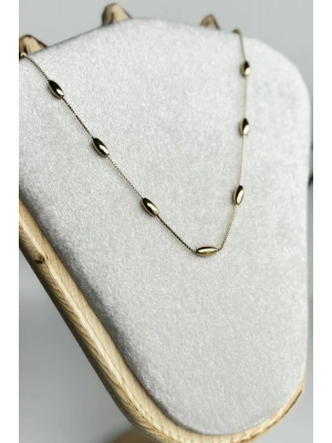 Özel Seri Oval Detaylı 45 Cm Kadın Çelik Kolye