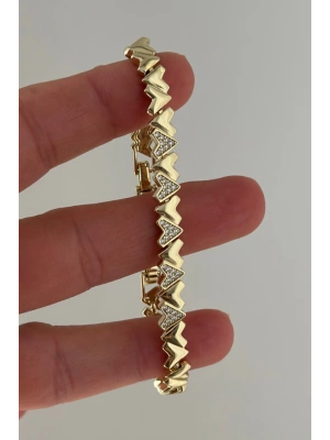 Özel Seri Ters Kalp Tasarım 14K Xuping Kadın Çelik Bileklik