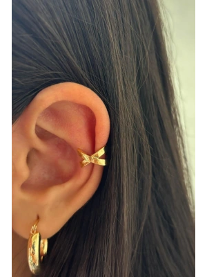 Çapraz Görünüm Kadın Sıkıştırmalı Earcuff Kıkırdak Küpe