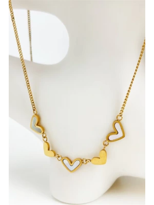 Exclusive Seri Çelik Kalp Mine Kalp Detaylı Kadın Çelik Kolye