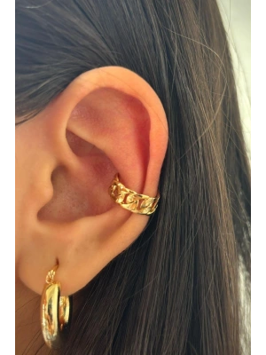 Gurmet Tasarım Kadın Sıkıştırmalı Earcuff Kıkırdak Küpe
