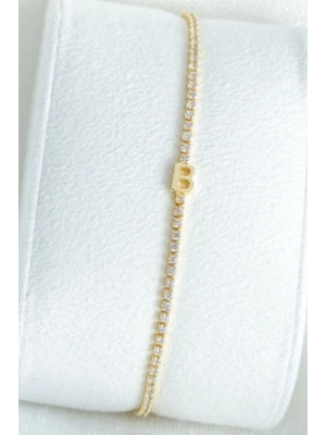 İthal Seri B Harfi Su Yolu Kadın Çelik Bileklik Kararmaz Renk Atmaz