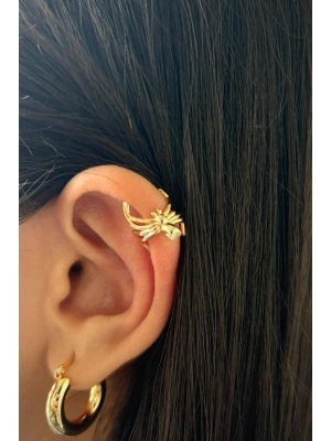 Örümcek Tasarım Kadın Sıkıştırmalı Earcuff Kıkırdak Küpe