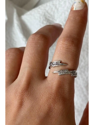 Özel Seri Şimşek Tasarım Ayarlanabilir Kadın Yüzük