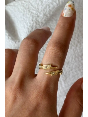 Özel Seri Şimşek Tasarım Ayarlanabilir Kadın Yüzük