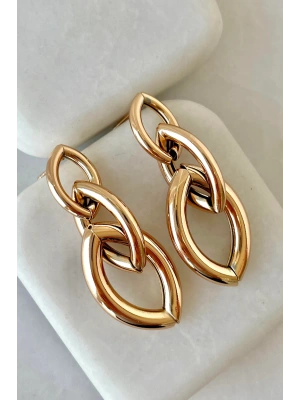 Premium Seri 3lü Yaprak Model İğneli Kararmaz Kadın Küpe