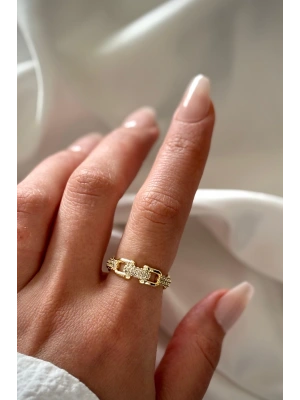 Premium Seri Chain Tasarım Model Zincir Kollu Ayarlanabilir Kadın Yüzük