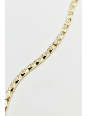 Royal Diamond Kuyumcu İşçiliği 14K Altın Kaplama Premium Seri Kadın Çelik Bileklik