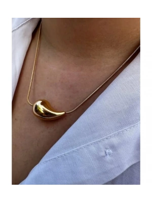 Yeni Sezon Damla Model Kararma Yapmaz Kadın Çelik Kolye