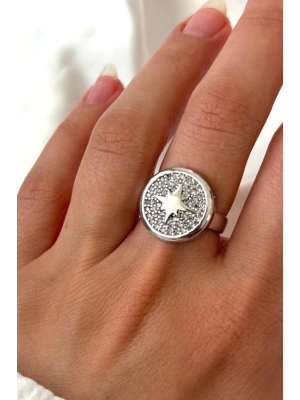 Yeni Sezon Starwars Plaka Kutup Yıldızı Tasarım Ayarlanabilir Kadın Yüzük