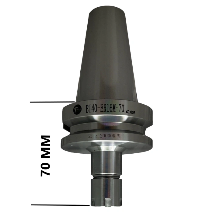 BT40 ER16M - 70 TUTUCU ( BT40 ER16 MİNİ 70 BOY TUTUCU ) 20.000 devir balans alınmıştır