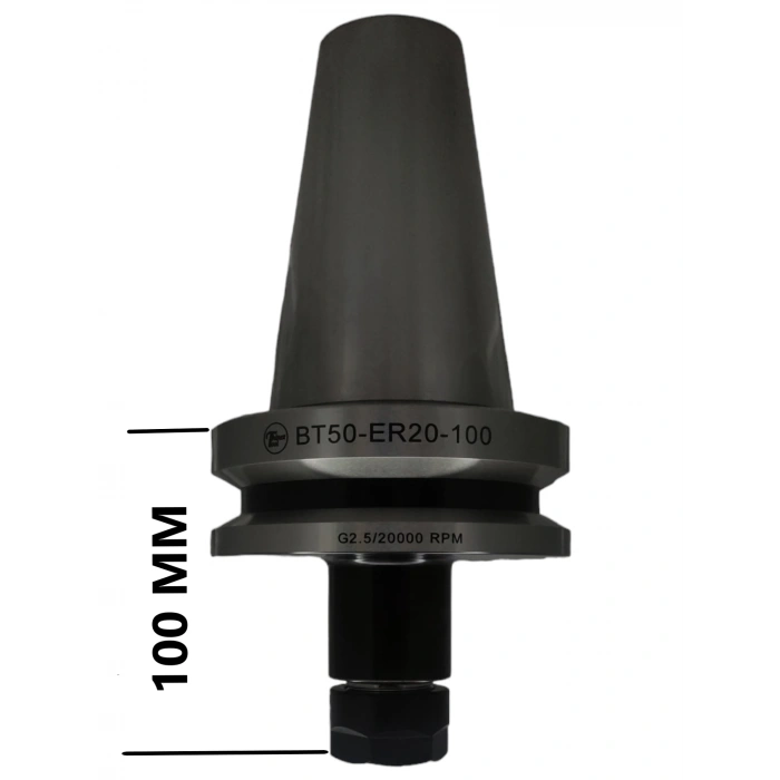 BT50 ER20 - 100 Pens Başlığı Er Tip Pens Tutucu Başlık 20.000 devir balans alınmıştır
