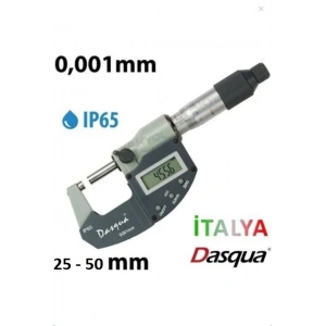 25-50 MM DİJİTAL MİKROMETRE IP65 DASQUA BİLGİ ÇIKIŞLI