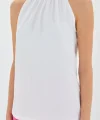 0489 Halter Yaka Örme Bluz  Beyaz