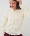 0719 Güllü Ceket  Ekru