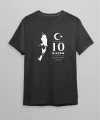 10 Kasım Atatürk Baskılı T-shirt - Siyah