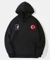 10 Kasıma Özel Üç İplik Kapüşonlu Baskılı SweatShirt - Siyah