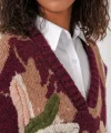15913 Triko Süveter Gömlek - Bordo