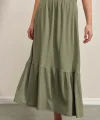 1886 Uzun Örme Etek - Haki