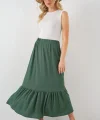 1886 Uzun Örme Etek - Zümrüt Yeşili