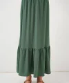 1886 Uzun Örme Etek - Zümrüt Yeşili