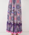 1898 Desenli Uzun Etek - Pembe