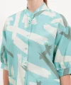 20226 Desenli Oversize Gömlek  Mint