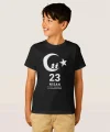 23 Nisan Çocuk Bayramı Baskılı Özel T-shirt - Siyah