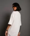 24/1 Düz A Kalite Oversize Tshirt  Beyaz