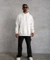3 İplik Kapşonlu Sweatshirt hoodie - Beyaz