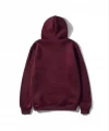 3 İplik Pamuklu Unisex Kapşonlu Sweetshirt - Bordo