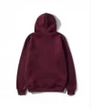 3 İplik Pamuklu Unisex Kapşonlu weetshirt  Bordo