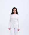4211 TRİKO SAÇ ÖRGÜ KAZAK-EKRU
